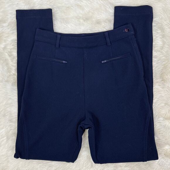 Vintage Guess Men's Navy Ribbed Trouser Pants Size 28 Made in the USA - Picture 1 of 7